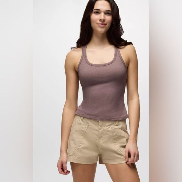 NWT PrAna Heavana Racerback Tank in Carob Heather Size XL - Picture 1 of 15
